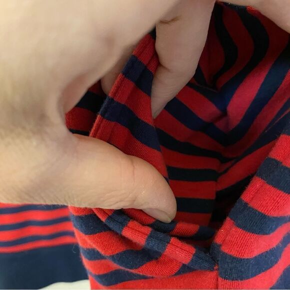 Lauren Ralph Lauren Navy blue red striped hooded full zip sweatshirt hoodie-M - Picture 9 of 11